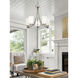 Bristo 5 Light 21 inch Satin Nickel Chandelier Ceiling Light